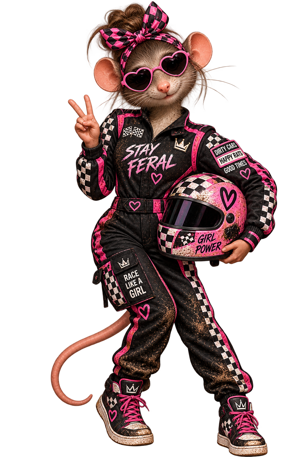 Ladies Feral Rat Racer T-Shirt