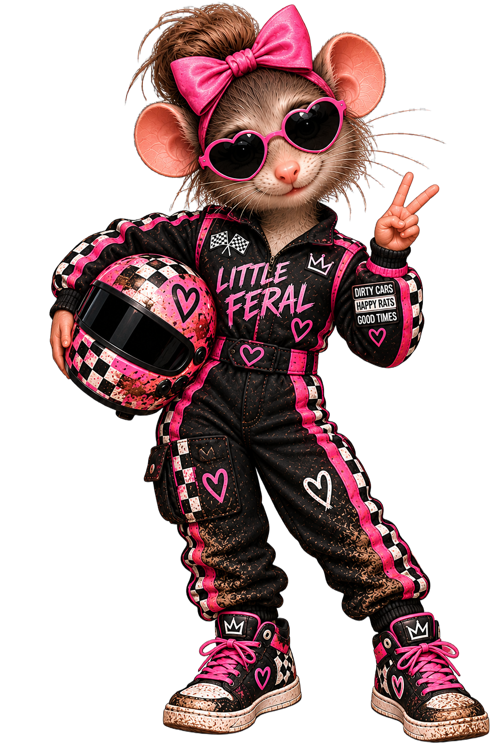 Feral Girl Racer T-Shirt