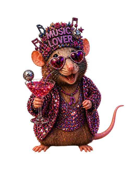 Music Lover Rat Keyring